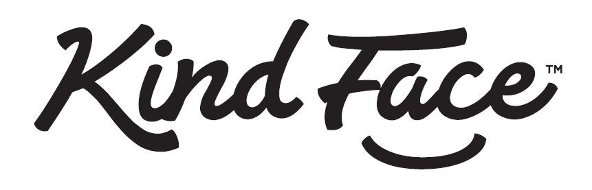 Kind face logo showing word 